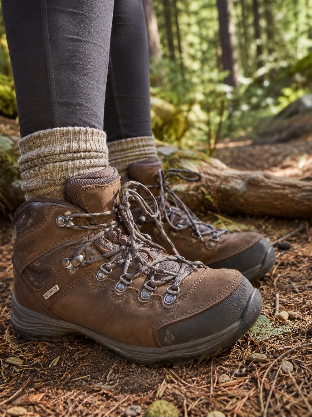 Vasque Leather Hiking Boots Size Youth 5/ EU 37- Fits Women’s 6.5–7 EUC